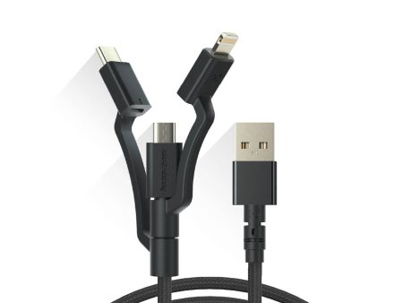 SUPREMELINK Power Max Plus 3 in 1 Lightning Type-C Micro USB Charging Cable Online Hot Sale