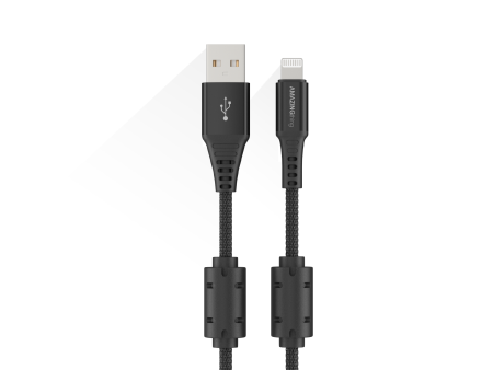 Power Max Pro Lightning to USB-A Charging Cable with Dual Ferrite Ring (1.5M) Cheap