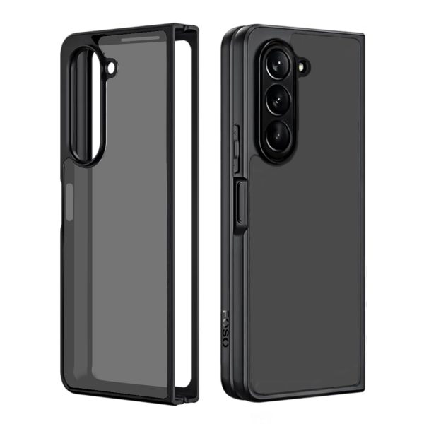 Samsung Galaxy Z Fold 5 (FOSO) Skin Shock Proof Back Cover Case | (PC+TPU) - Matte Black Discount