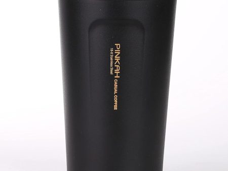 (PINKAH) Stainless Steel Insulated Reusable Vacuum Coffee Cup (500 ML) - Black For Discount