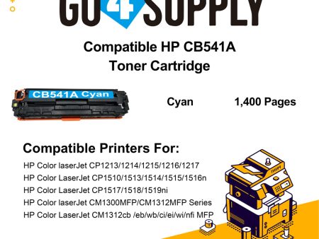 Compatible HP Cyan CB541A Toner Cartridge Used for HP Color laserJet CM1300MFP  CM1312MFP Series  CM1312cb  eb wb ci ei wi nfi MFP Printer Online