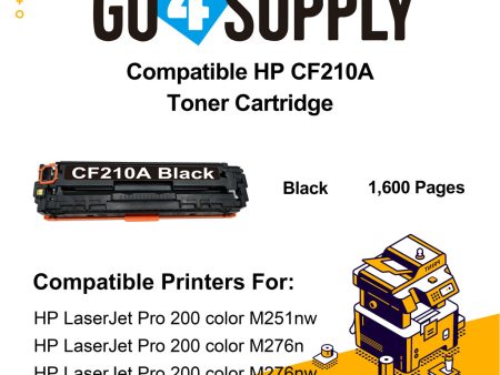 Compatible Black CF210A Toner Cartridge Used for HP LaserJet Pro 200 color M251n  251nw  251MFP  M276n nw Printer Sale