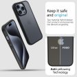 iPhone 15 Pro Max (FOSO) Royal Shock Proof Back Cover Case | (TPU+PC) - (Matte Black) Online Hot Sale