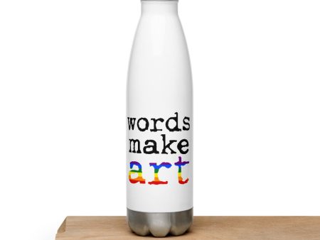 Words Make Art Water Bottle Online now