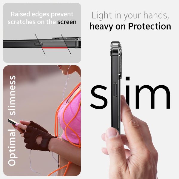 iPhone 15 Pro Max (FOSO) Royal Shock Proof Back Cover Case | (TPU+PC) - Bumber Clear For Discount