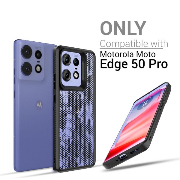 Moto Edge 50 Pro Back Cover Case | Impulse - Black (Honeycomb) Online now