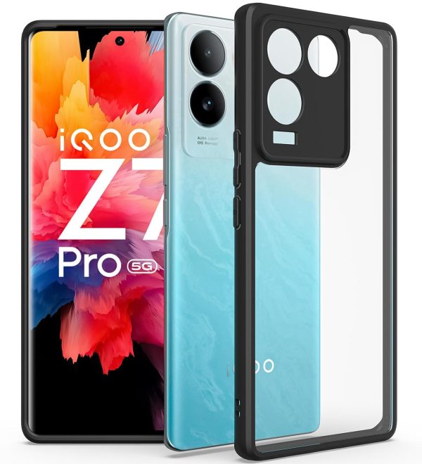 iQOO Z7 Pro Vivo T2 Pro 5G (FOSO) Royal Shock Proof Back Cover Case | (PC+TPU) - Clear Hot on Sale