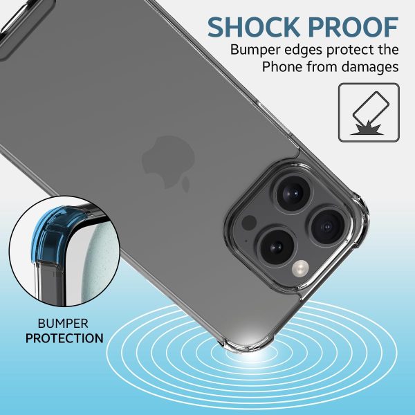 iPhone 15 Pro Max (FOSO) Royal Shock Proof Back Cover Case | (TPU+PC) - Bumber Clear For Discount