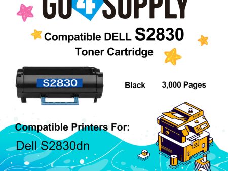 Compatible (3,000 Yield) Dell 2830 593-BBYO Toner Cartridge Replacement for S2830dn Printer Hot on Sale