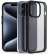 iPhone 15 Pro Max (FOSO) Royal Shock Proof Back Cover Case | (TPU+PC) - (Matte Black) Online Hot Sale