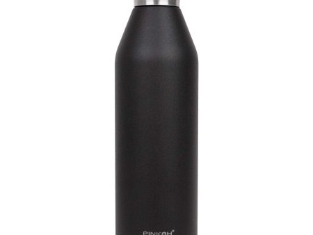 (PINKAH)Water Bottle Stainless Steel Reusable Sport Flask (600ML) - Black For Cheap