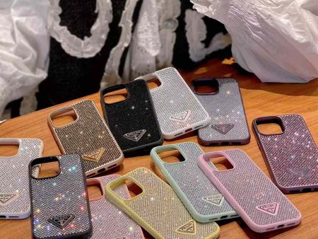 Rhinestone Luxury Branded Monogram Silicon Case for iPhone Online Sale