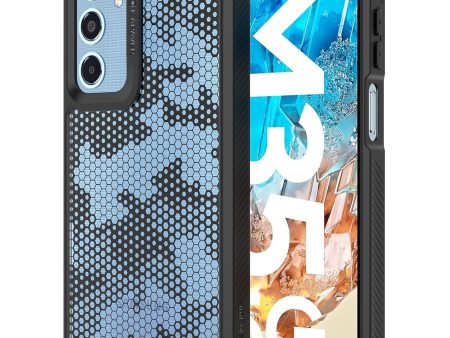 Samsung Galaxy M35 Back Cover Case | Dazzle - Honeycomb-Black For Sale