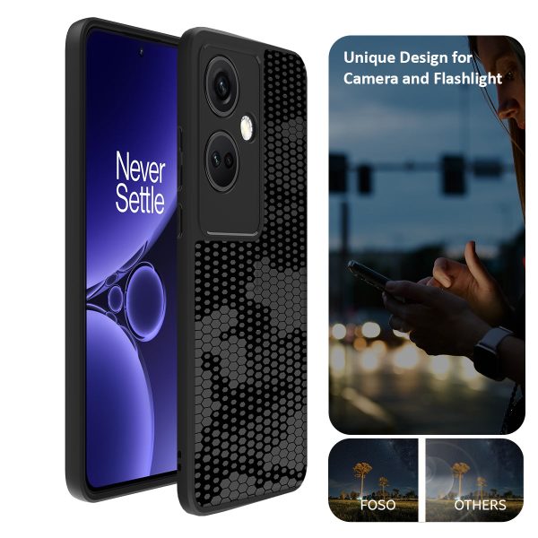 OnePlus Nord CE 3 (FOSO) Back Cover Case - Black (Honeycomb) Online now