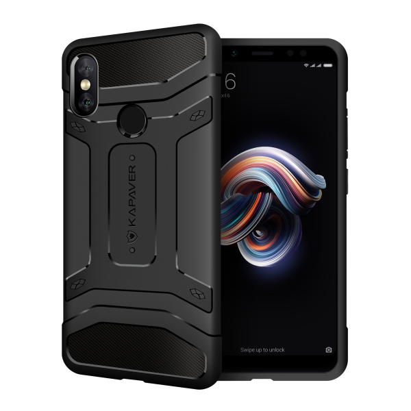 Xiaomi Redmi Note 5 Pro Back Cover Case | Rugged - Black For Discount