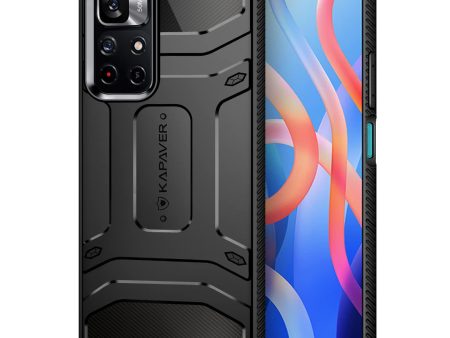 Xiaomi Poco M4 Pro 5G   Redmi Note 11T 5G Back Cover Case | Rugged - Black Supply