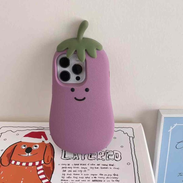 Cute Brinjal Baby 3D Silicon iPhone Case For Cheap