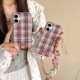 Checkered Pattern Silicon iPhone Case With Sling Supply