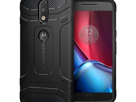 Moto G4   G4 Plus Back Cover Case | Rugger - Black For Sale