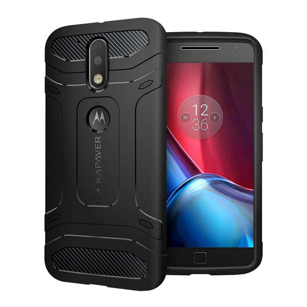 Moto G4   G4 Plus Back Cover Case | Rugger - Black For Sale