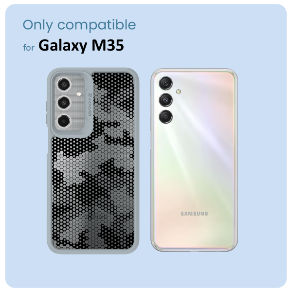 Samsung Galaxy M35 Back Cover Case | Honeycomb-Gray For Cheap