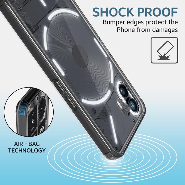 Nothing Phone 2 (FOSO) Crystal Shock Proof Back Cover Case - Smoke Black Online