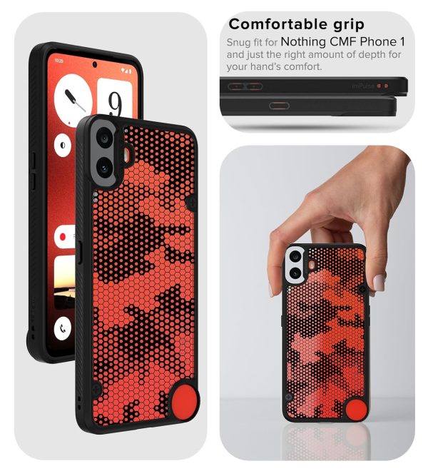 CMF Phone 1 By Nothing Back Cover Case | Impulse - Black (Honeycomb) Online Hot Sale