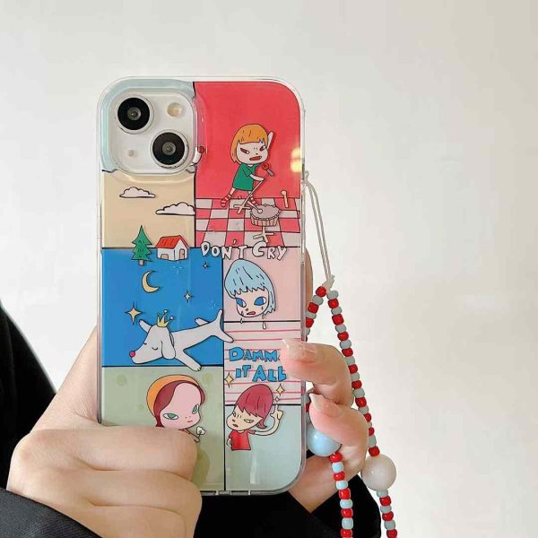 Cute Anime Cartoon Silicon Desinger Case for iPhone With Charm For Discount