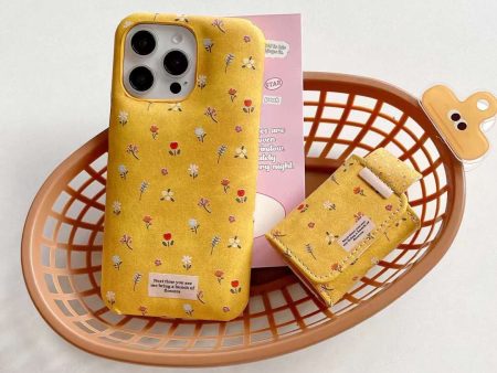 Cherry Pattern Leather Puffer Case for iPhone Supply