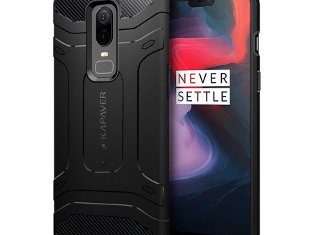 OnePlus 6 Back Cover Case | Rugged - Black Online Hot Sale