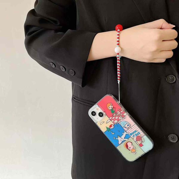 Cute Anime Cartoon Silicon Desinger Case for iPhone With Charm For Discount