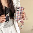 Checkered Pattern Silicon iPhone Case With Sling Supply