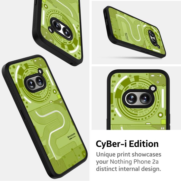 Nothing Phone 2a Plus   Nothing Phone 2a 5G Back Cover Case With Glass | CyBer-i Edition - Black (02) on Sale