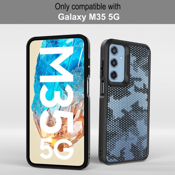 Samsung Galaxy M35 Back Cover Case | Dazzle - Honeycomb-Black For Sale