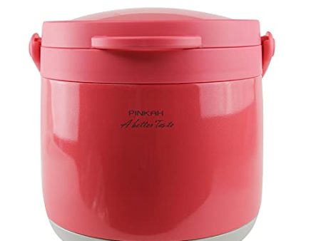 (PINKAH) Double Wall Stainless Steel Magic Thermal Cooker(4.2L) - Red Fashion