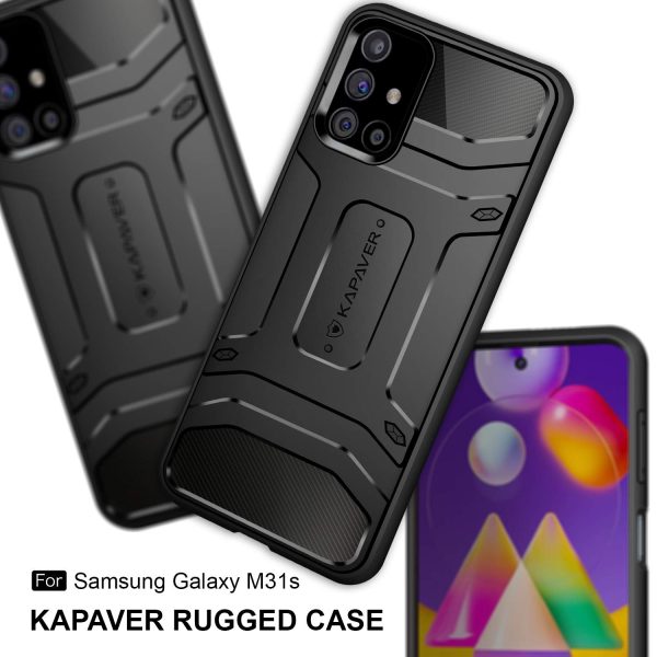 Samsung Galaxy M31S Back Cover Case | Rugged - Black Supply