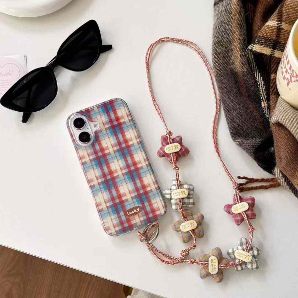 Checkered Pattern Silicon iPhone Case With Sling Supply