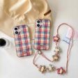 Checkered Pattern Silicon iPhone Case With Sling Supply