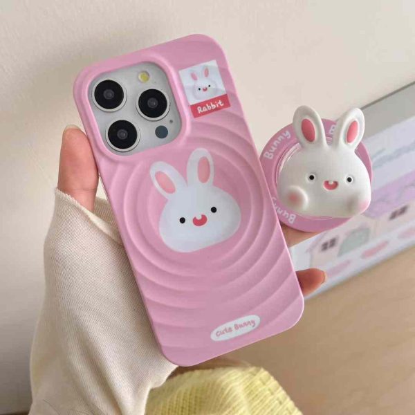 Baby Bunny Ripple Case for iPhonw With Cute Bunny Holder For Cheap